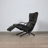 P40 Lounge Chair By Osvaldo Borsani For Tecno In Original Leather, Italy 1960s