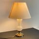 Chic lamp in opaline glass and vintage brass