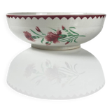 Sarreguemines "Oeillet" salad bowl, 1920-50, red