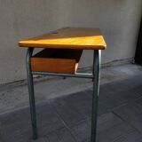 Hitler style 1960 double school desk with locker