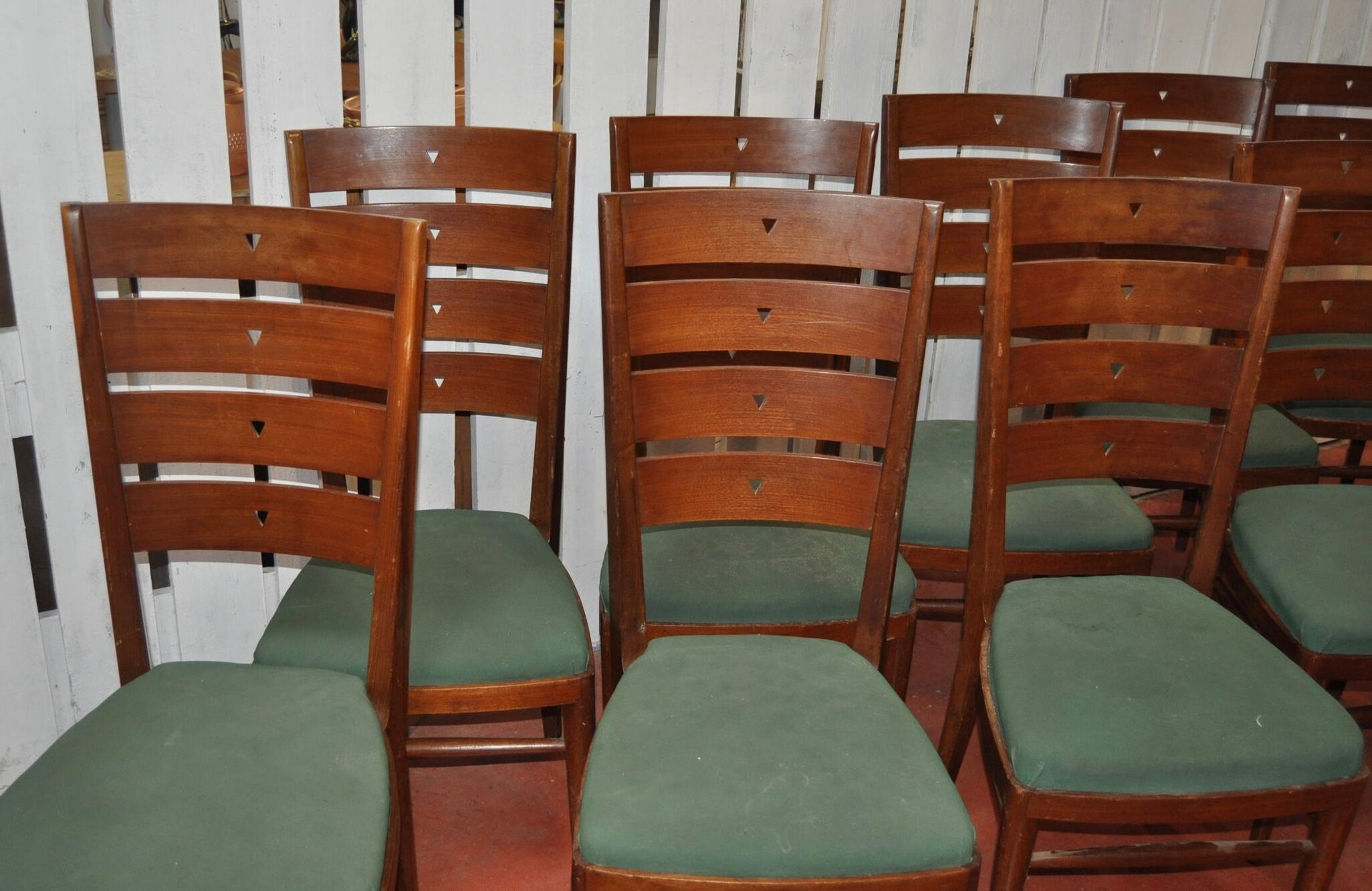 Series of 10 rosewood chairs