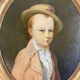 Oil on canvas oval late eighteenth portrait from château de Brialy