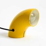 Very rare original Space Age 60s yellow table lamp made of iron by Temde