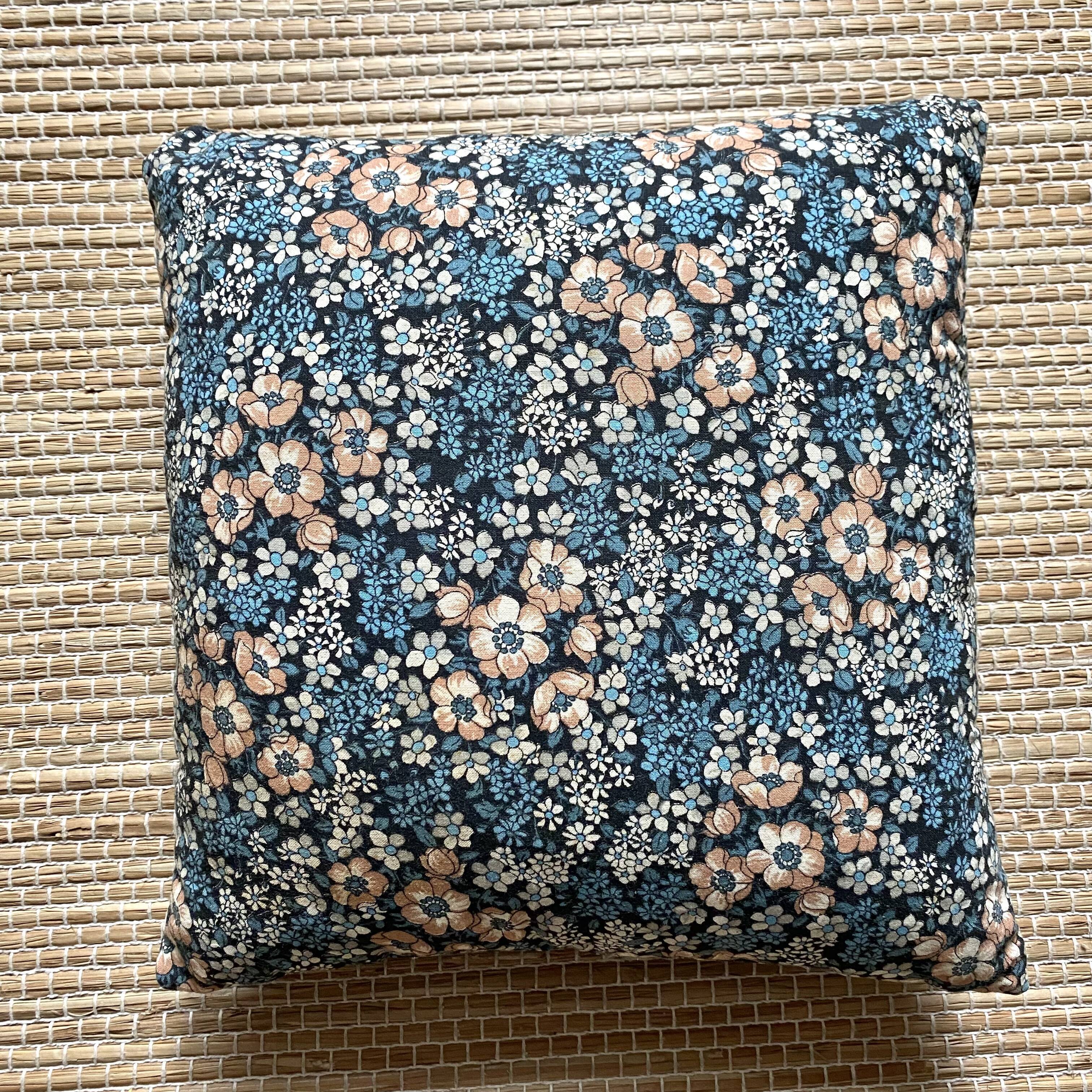 2 vintage floral cushions