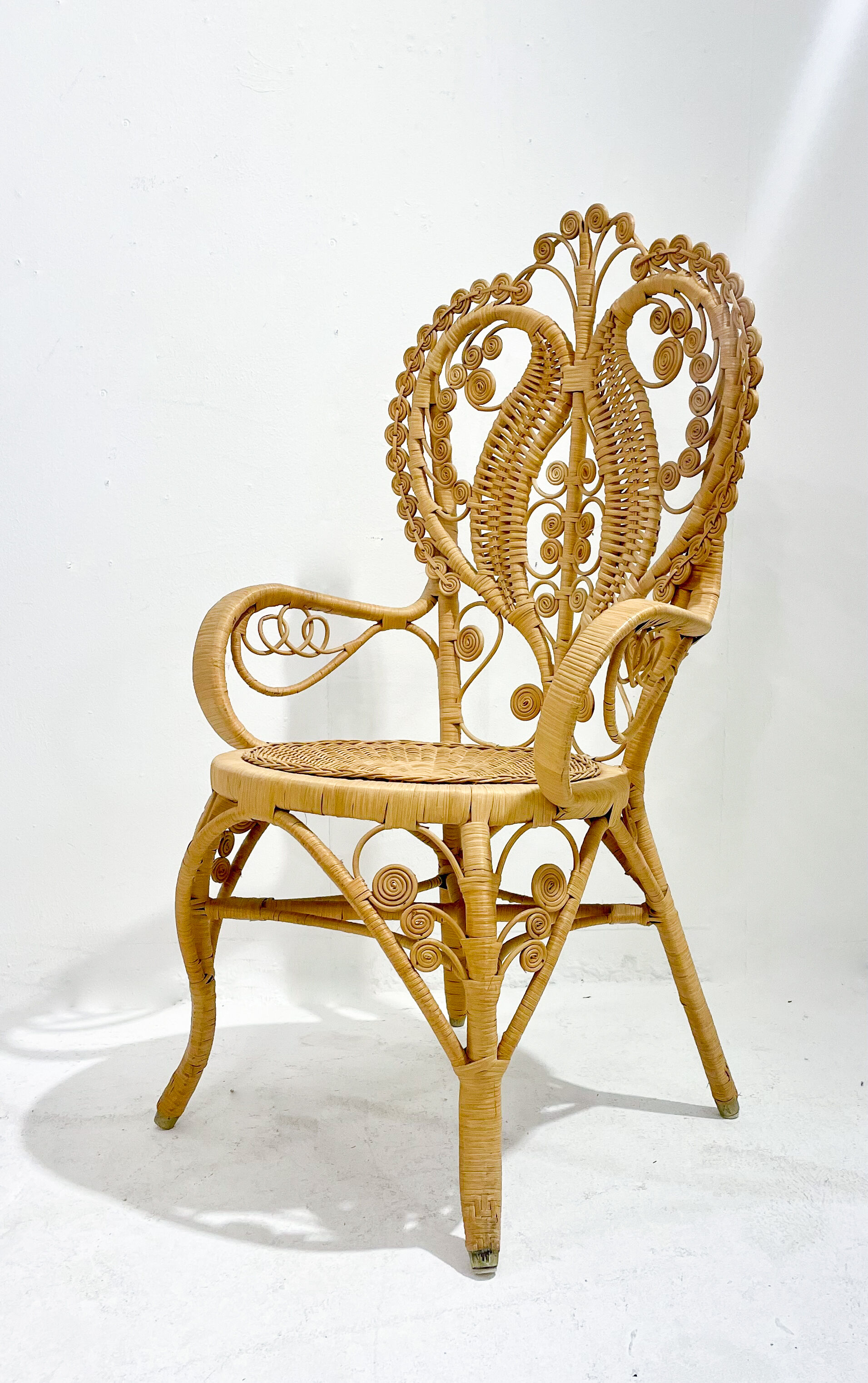 Mid-Century Modern Rattan Armchair