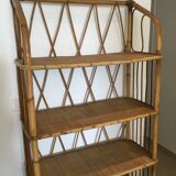 Library shelf in rattan 50s
