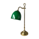 Desk lamp in brass and green opaline