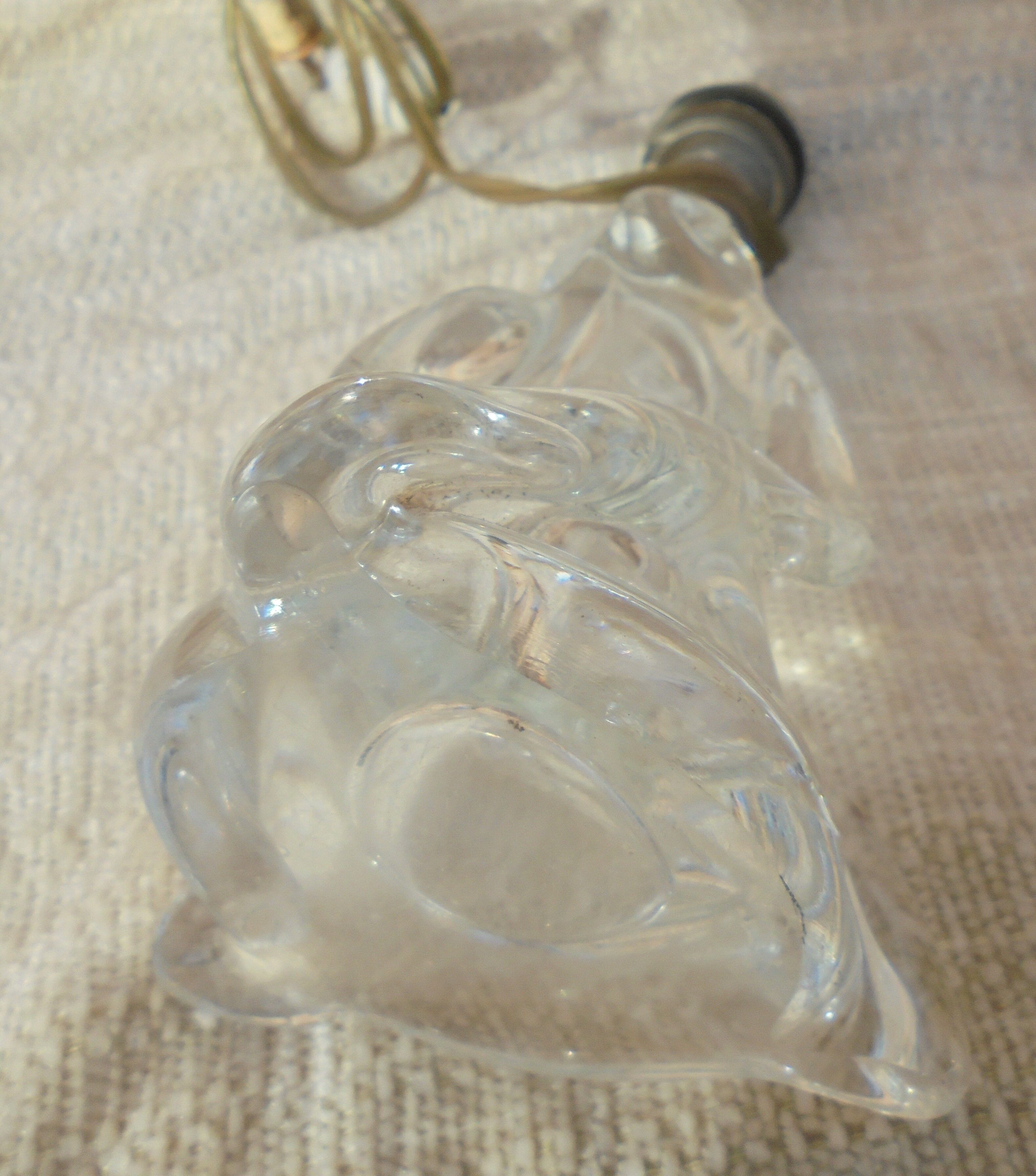 Vintage crystal lamp foot 60/70
