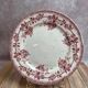 Flat plate ironstone H. Boulenger Choisy-le-roi Paris model – burgundy roses