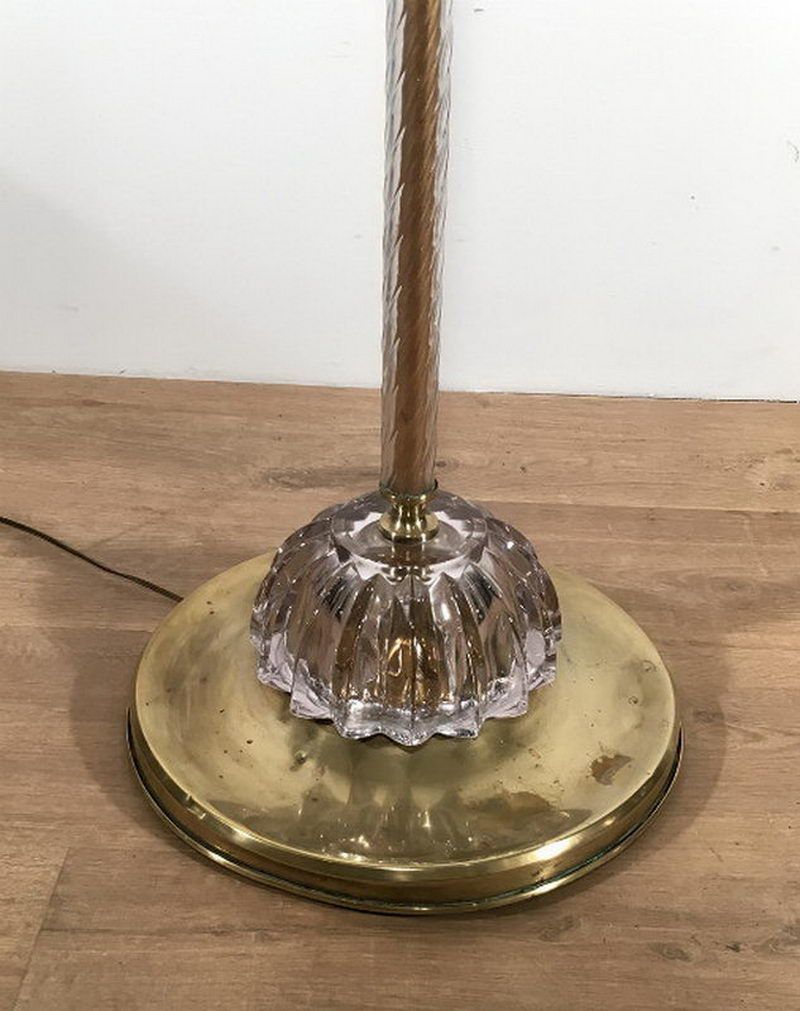 Murano glass floor lamp. Attributed to Barovier & Toso