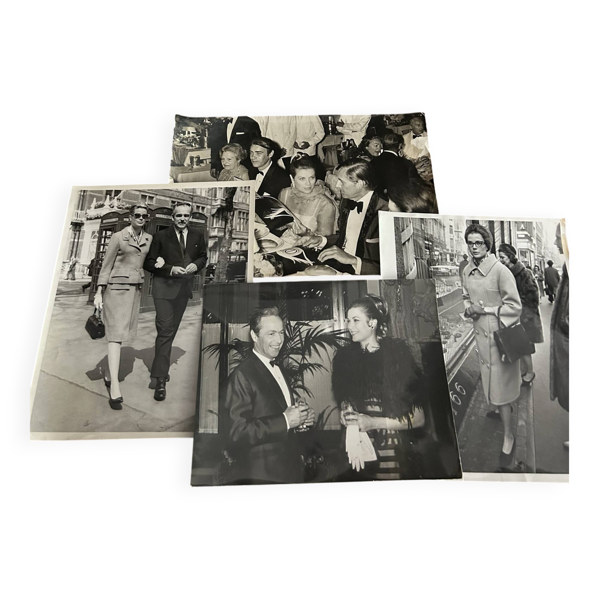 Lot of 4 vintage photographs of Princess Grace of Monaco.