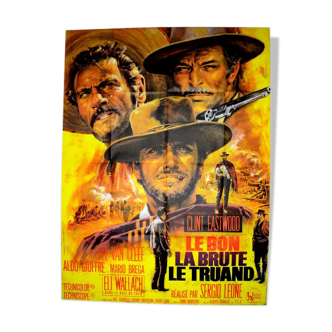 Original movie poster "The Good, The Brute, and the Truand"1968 Sergio Léone,Clint Eastwood...