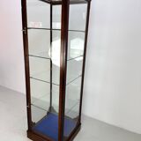 Beautiful mahogany museum display cabinet from England, circa 1925.