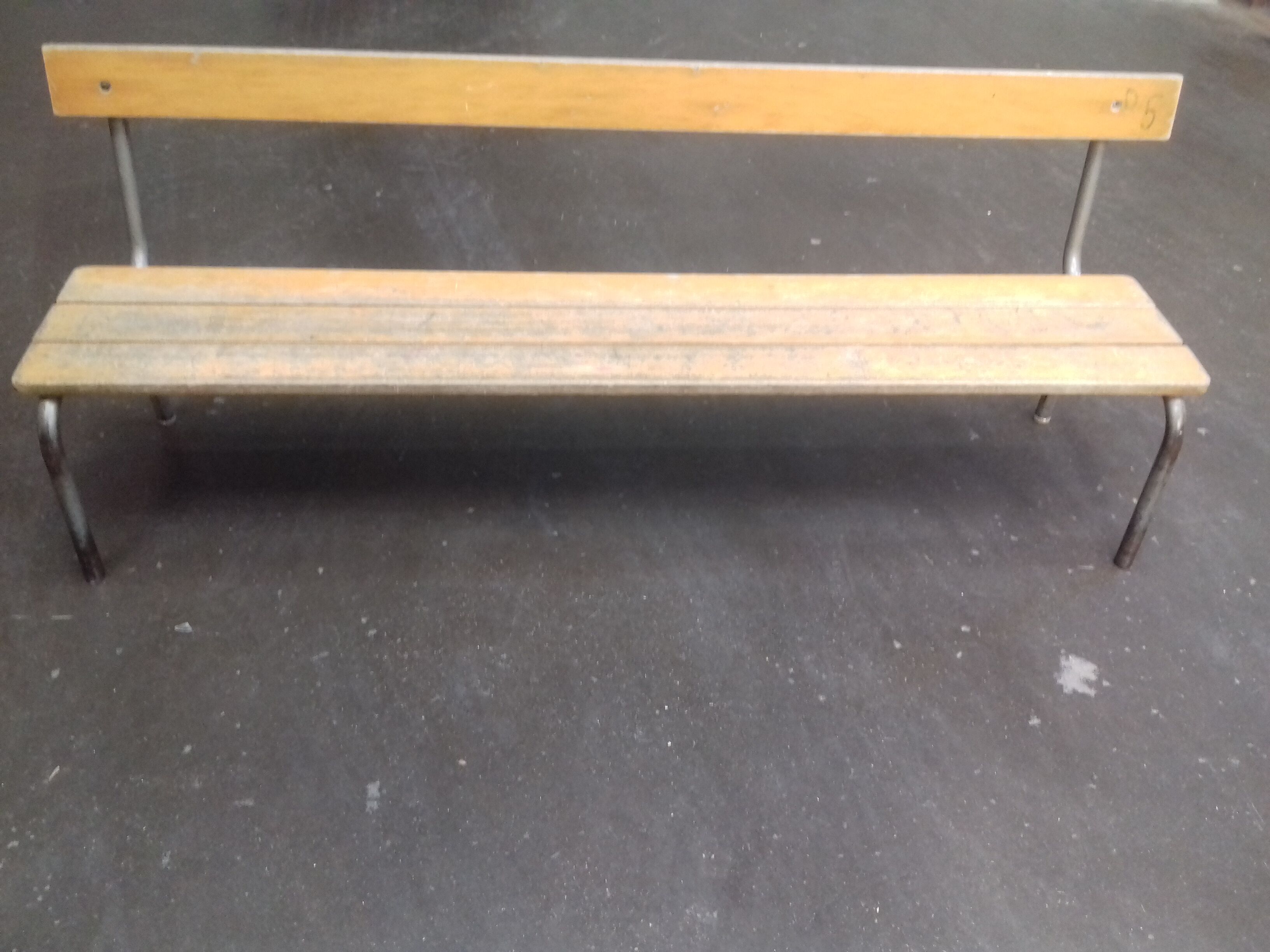 Vintage school bench
