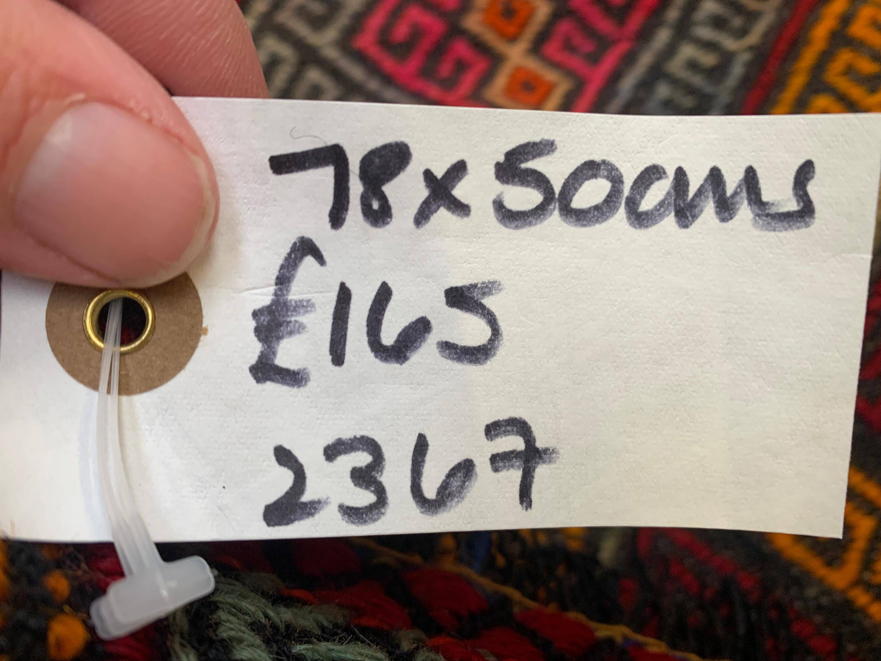 Vintage Turkish Mini Kilim 78x50 cm Wool Small Kelim Runner, shabby Chic