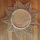 Vintage rattan sun mirror, 51 cm