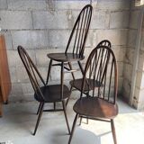 Suite of 4 quaker chairs by Ercol