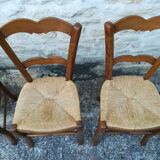Set of 15 straw chairs