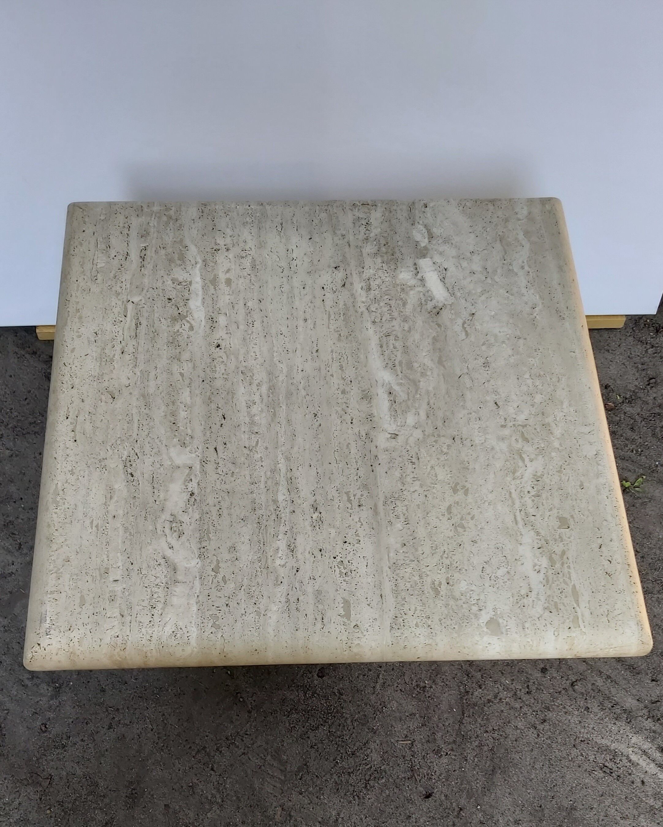 Travertine table, Italy, 1980s