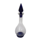 Carafe a liqueur verre taillé transparent et bleu cobalt