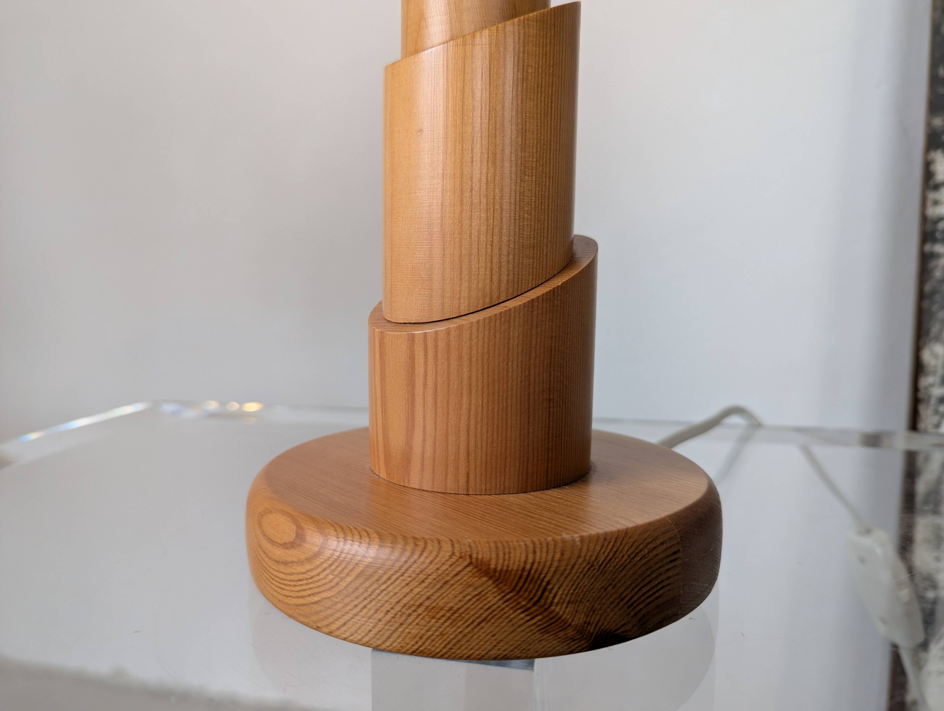 Pair of pine lamps, 1980s