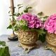 Pair of caches pots in brass repelled nineteenth century