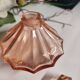 Vintage Art Deco perfume bottle in beautiful pink glass.