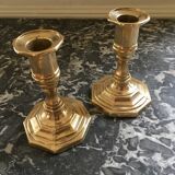 Nijhof Holland candlesticks in gilded brass