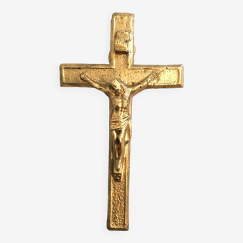 Golden Wood Crucifix