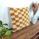 Berber Cushion Yellow Checkerboard Béni Ouarain