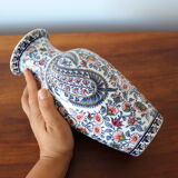 Faience vase from Gien cashmere decoration