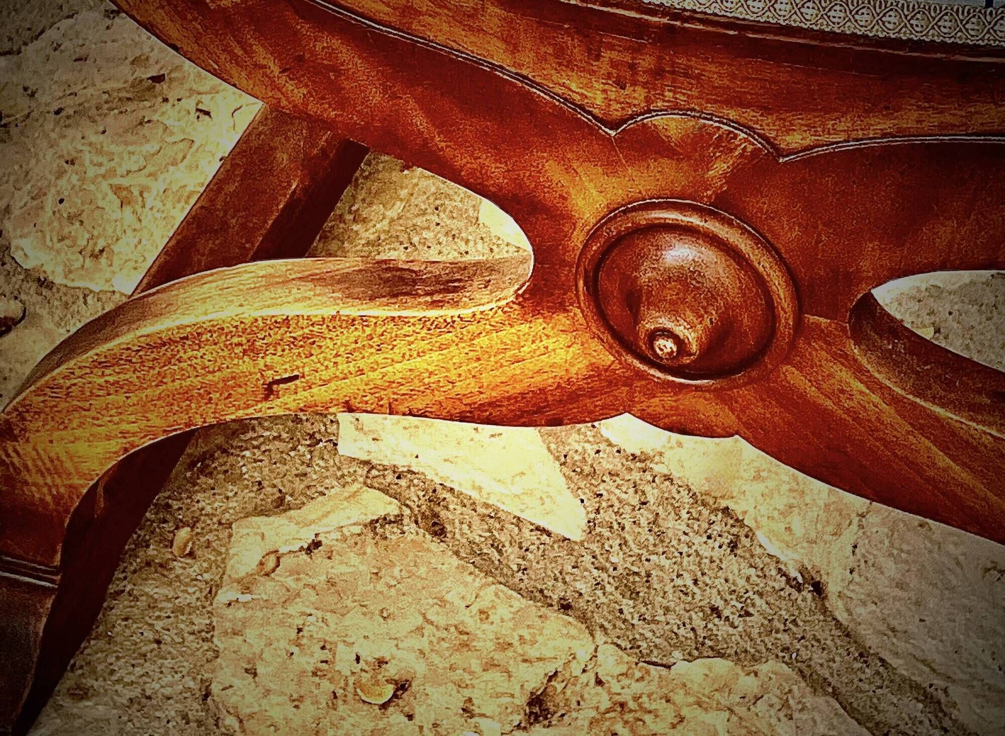 French Empire mahogany office chair with carved detail in the shape of