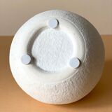 Vase in white platre with 11cm coves