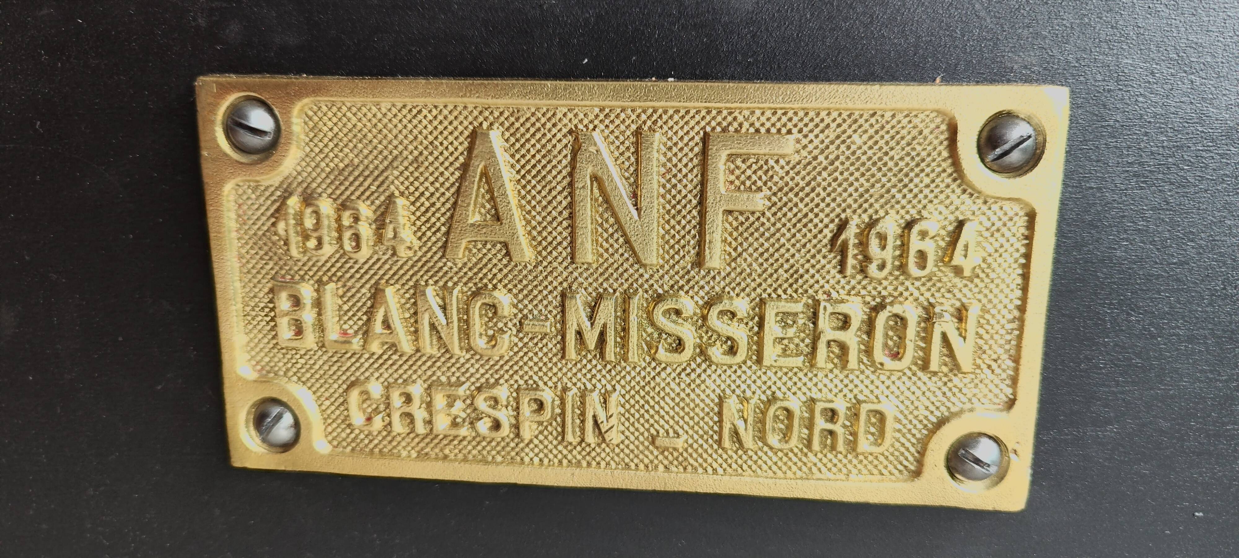 Old workbench furniture with six drawers and a door