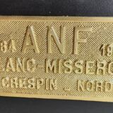 Old workbench furniture with six drawers and a door