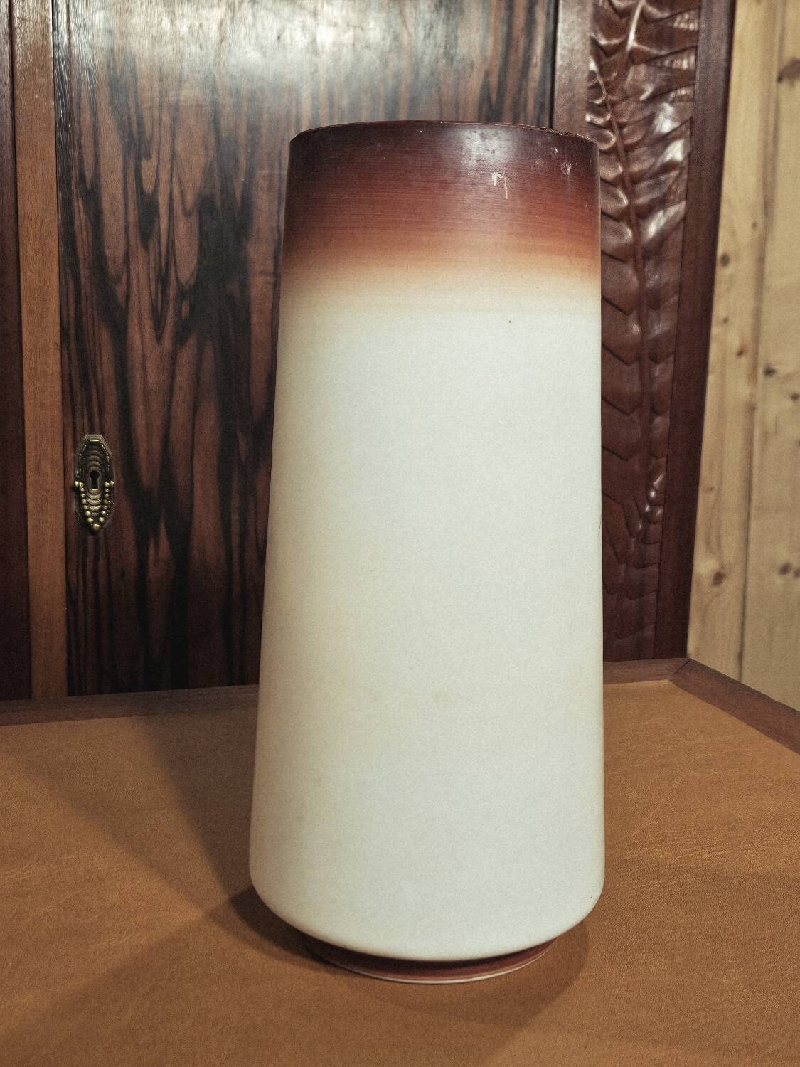 Antique Opaline Vase with Floral Decoration 1900 Art Nouveau