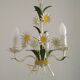 French Vintage Tied Bouquet Style Daisy Flower 3 Light Chandelier