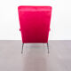 Velvet reclining armchair 1950