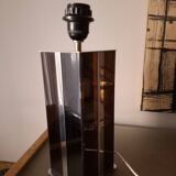 70s lamp base in plexiglass and chrome