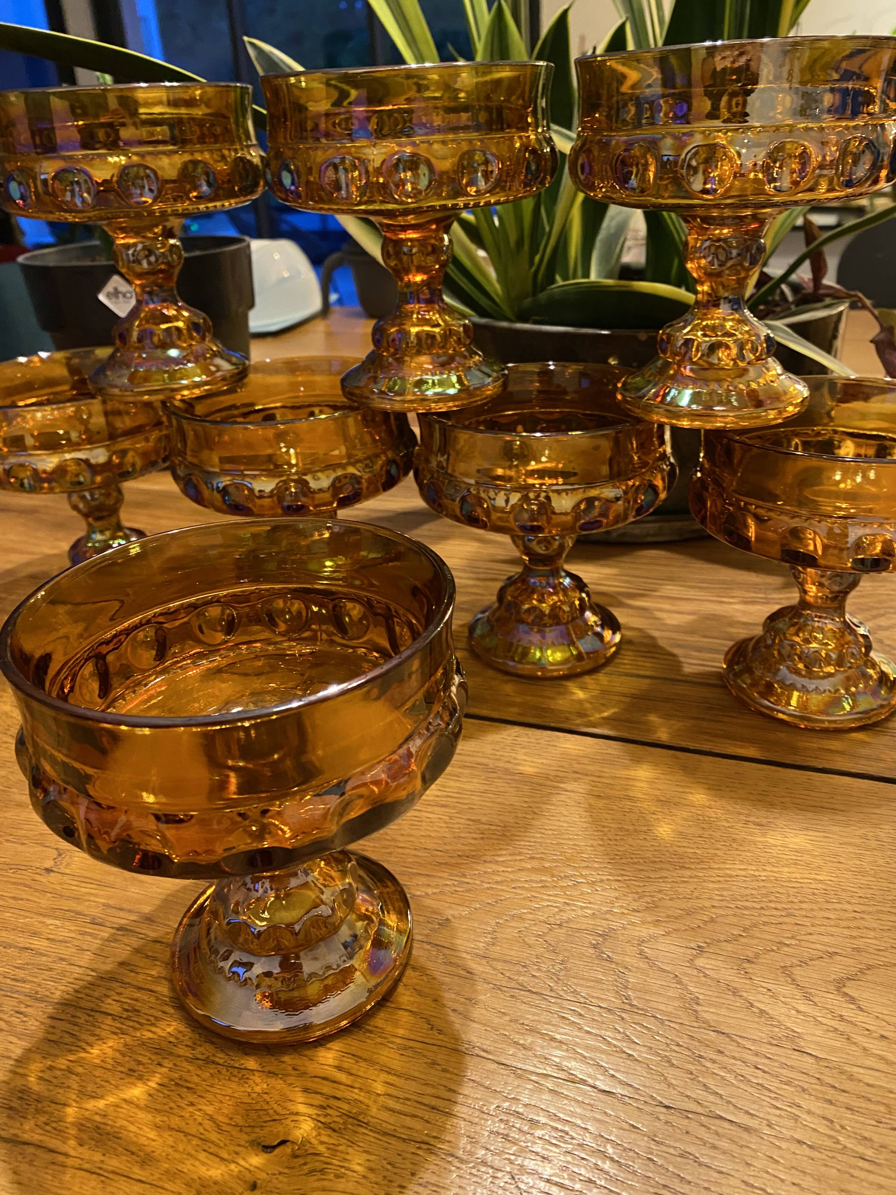 Carnival glass cup