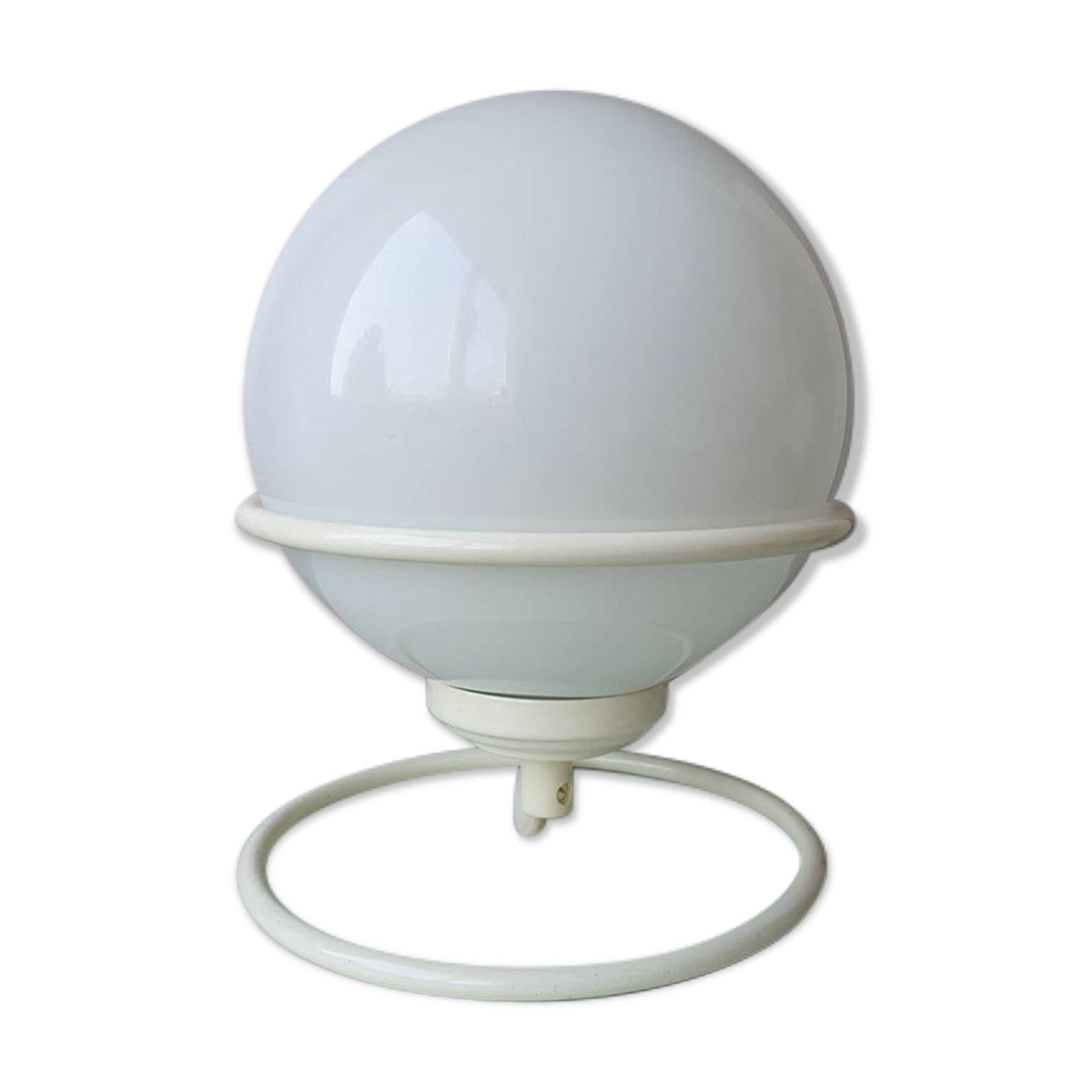 Vintage light bulb lamp on metal support 1980