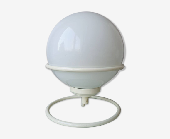 Lampe ampoule vintage sur support métal 1980