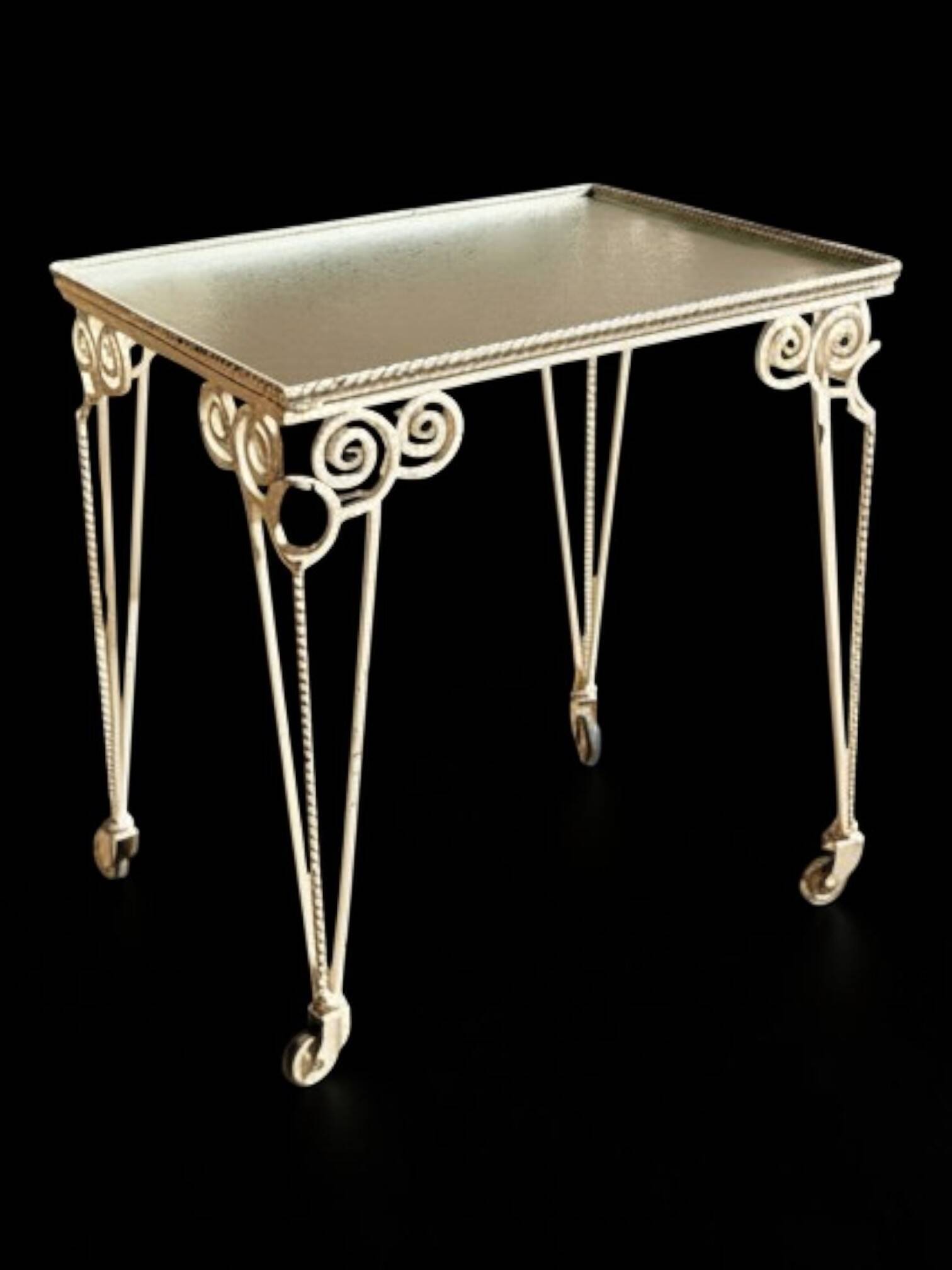 Wrought iron dessert table / Art Deco