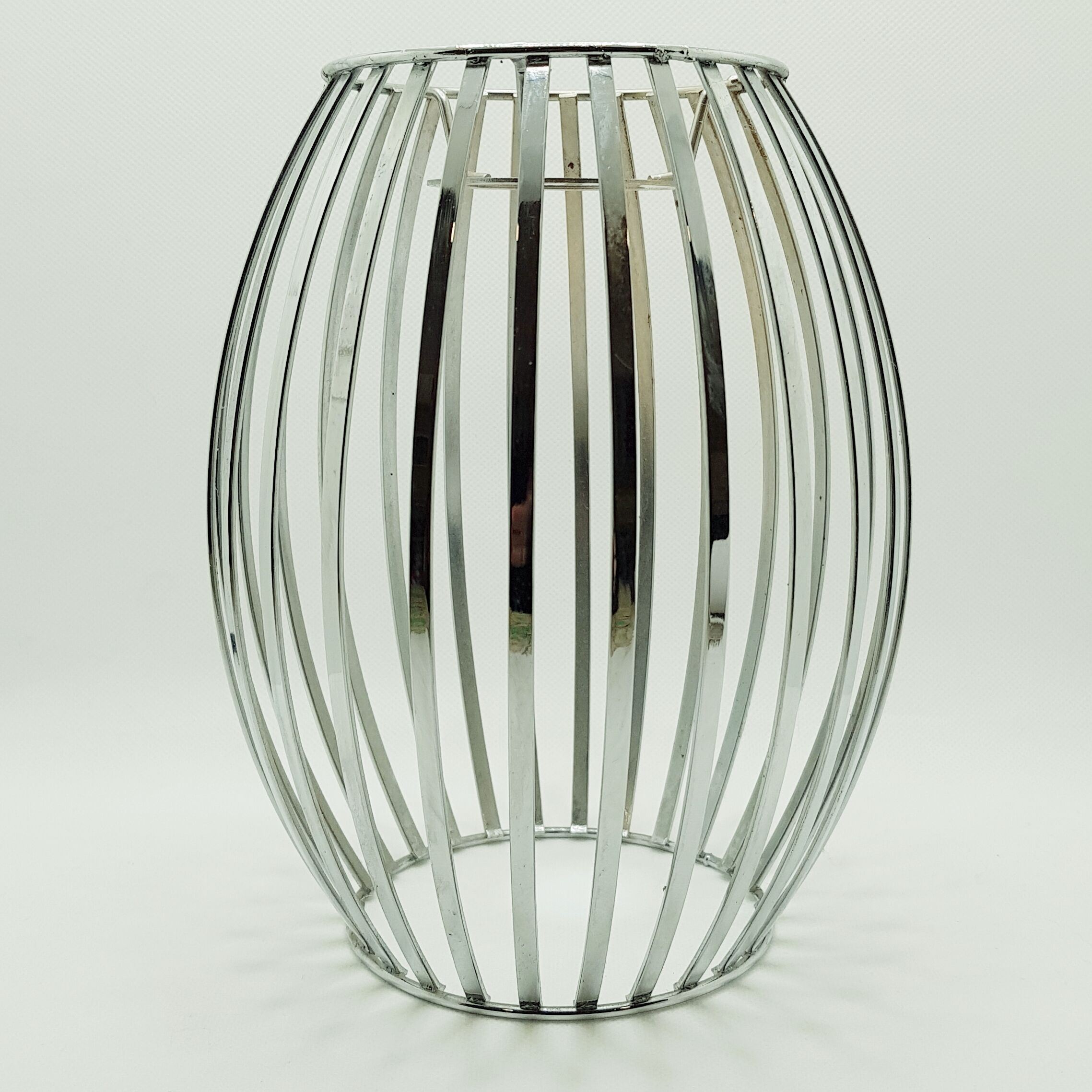 Abat-jour ovale chromé