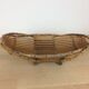 Vintage wicker and rattan fruit basket