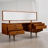 Mid-Century Teak Dressing Table with Adjustable Mirror, 1960s