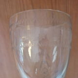 10 verres à pied 19è à motifs de filets grecs Napoléon III