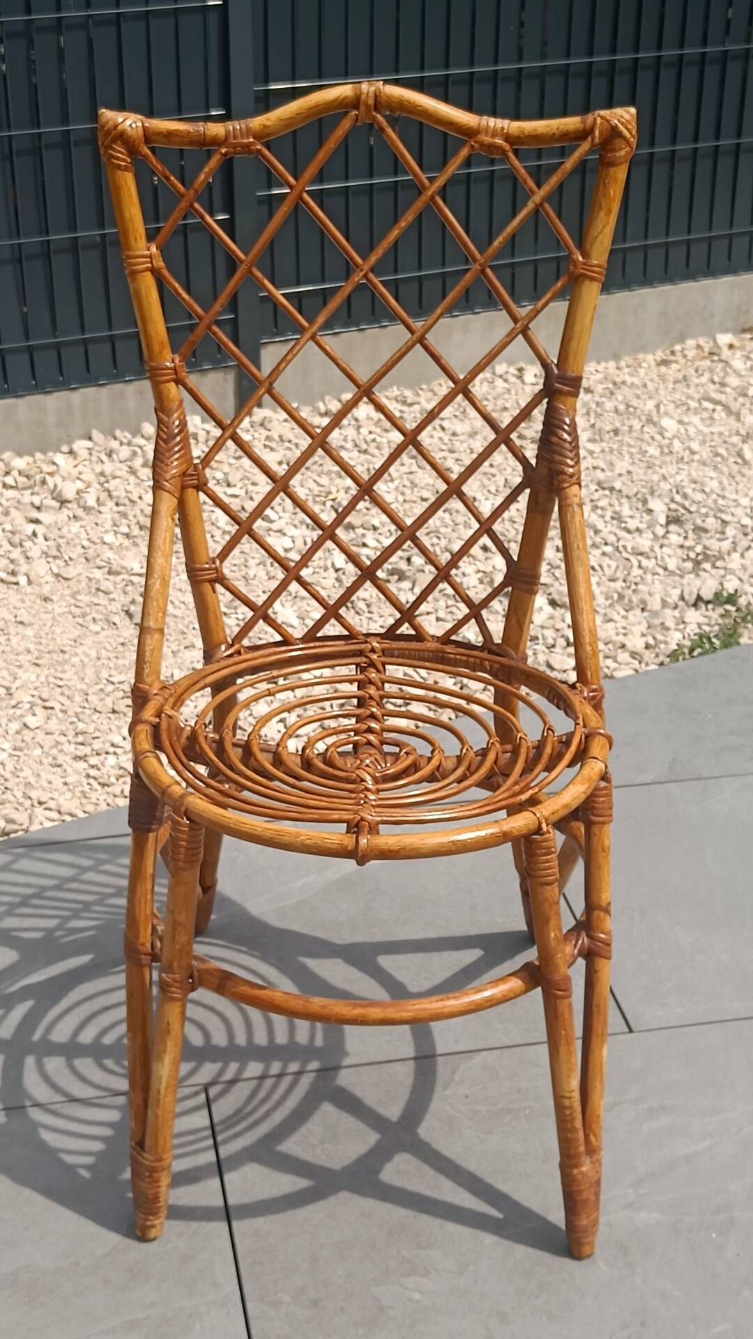 Vintage rattan chair – Louis Sognot style