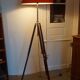 Wooden tripod floor lamp 1970