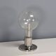 Large chrome and glass table lamp Temde, Switzerland, 1960s